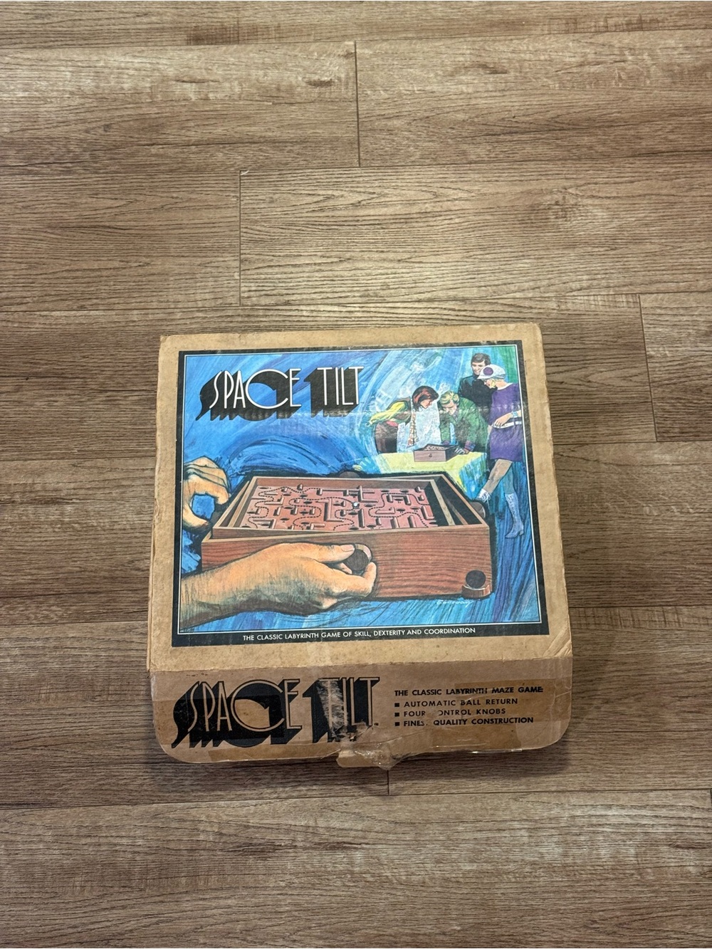 Vintage Space Tilt Classic Labyrinth Maze Game Original U.S.A - With Steel Balls